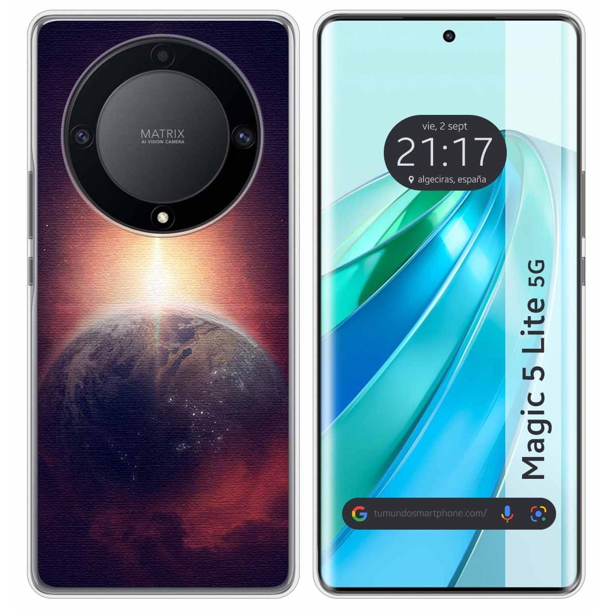 Funda Silicona para Huawei Honor Magic 5 Lite 5G diseño Tierra Dibujos