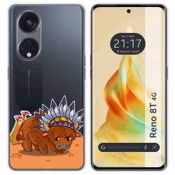 Funda Silicona Transparente para Oppo Reno 8T 4G diseño Bufalo Dibujos