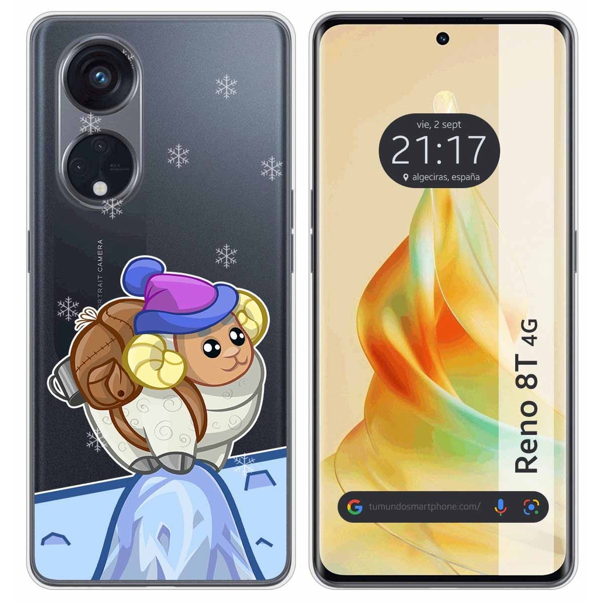 Funda Silicona Transparente para Oppo Reno 8T 4G diseño Cabra Dibujos