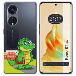 Funda Silicona Transparente para Oppo Reno 8T 4G diseño Coco Dibujos