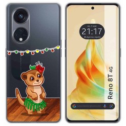 Funda Silicona Transparente para Oppo Reno 8T 4G diseño Suricata Dibujos