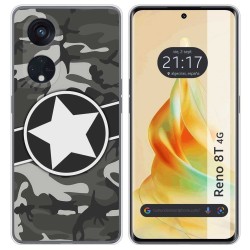 Funda Silicona para Oppo Reno 8T 4G diseño Camuflaje 02 Dibujos