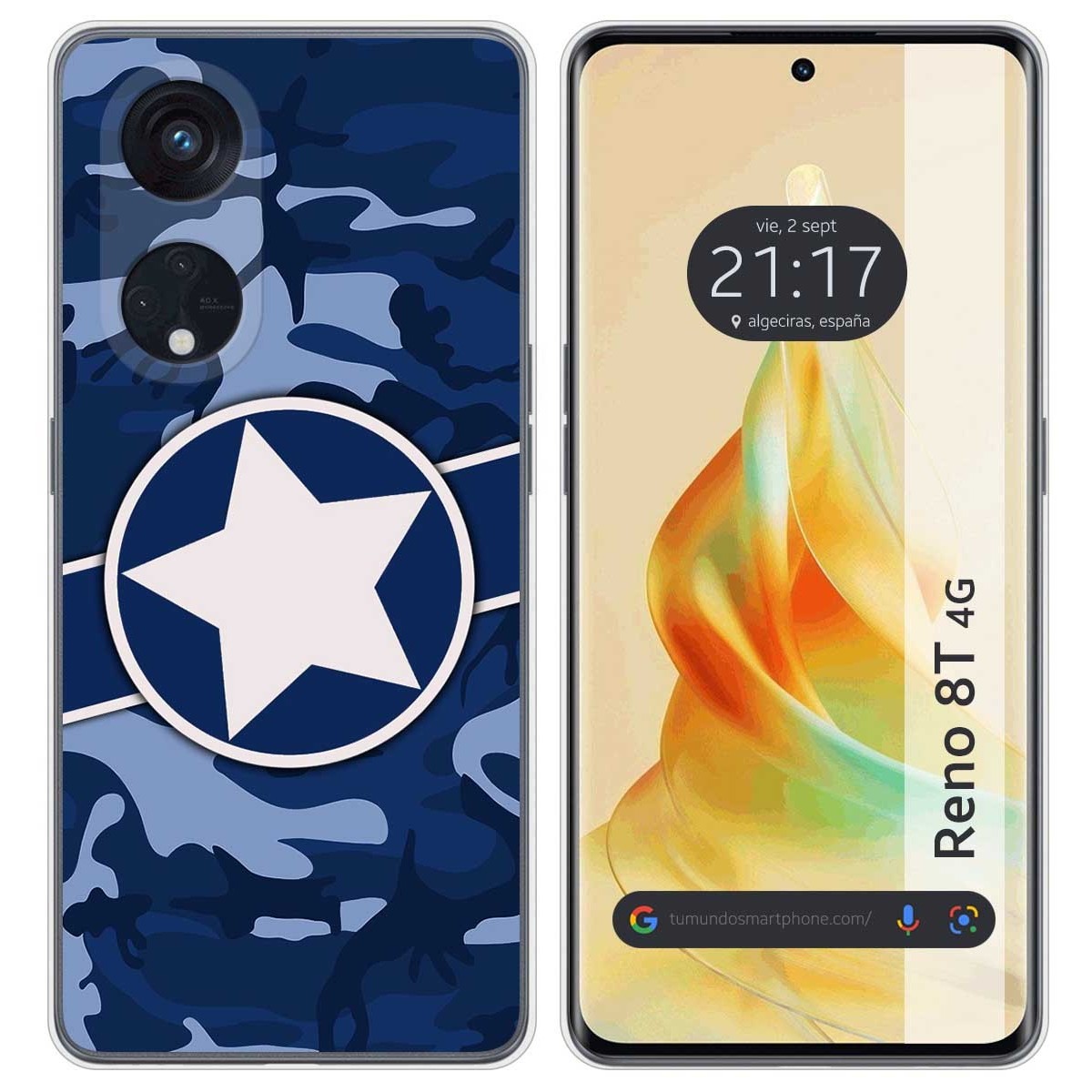 Funda Silicona para Oppo Reno 8T 4G diseño Camuflaje 03 Dibujos