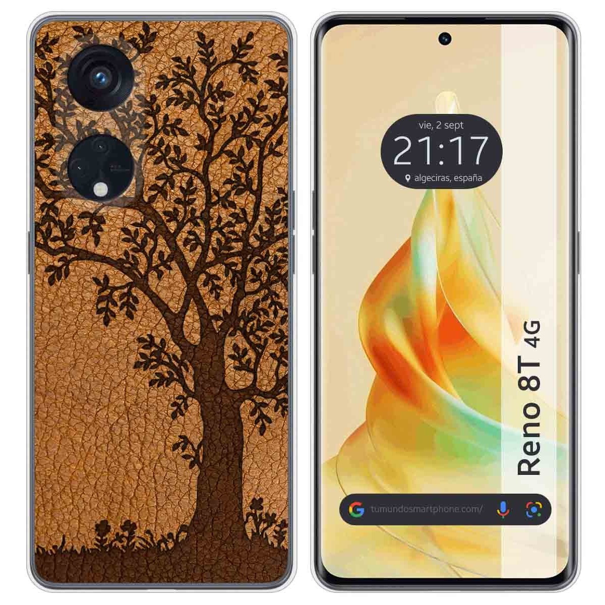 Funda Silicona para Oppo Reno 8T 4G diseño Cuero 03 Dibujos