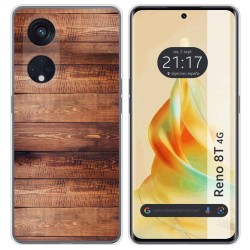 Funda Silicona para Oppo Reno 8T 4G diseño Madera 02 Dibujos