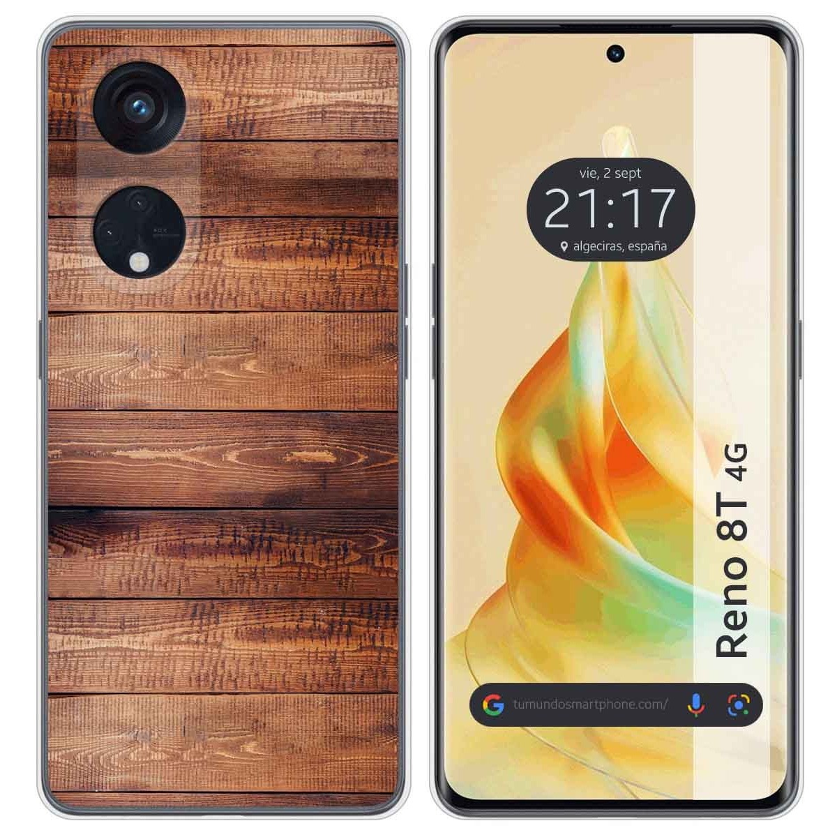 Funda Silicona para Oppo Reno 8T 4G diseño Madera 02 Dibujos
