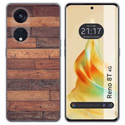Funda Silicona para Oppo Reno 8T 4G diseño Madera 03 Dibujos