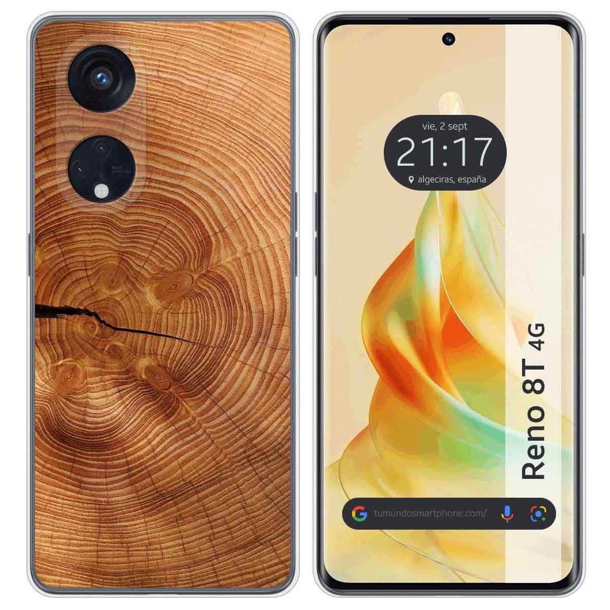 Funda Silicona para Oppo Reno 8T 4G diseño Madera 04 Dibujos