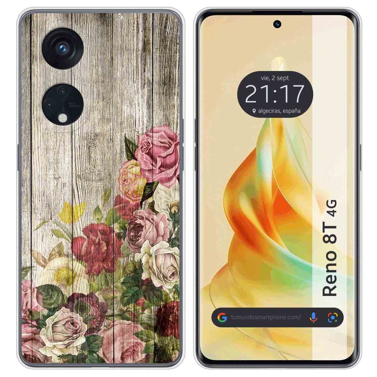 Funda Silicona para Oppo Reno 8T 4G diseño Madera 08 Dibujos