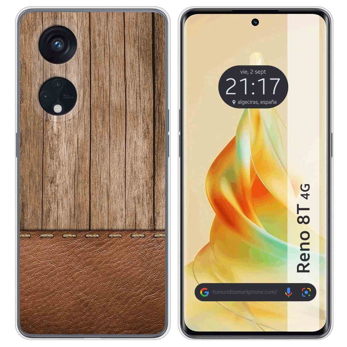 Funda Silicona para Oppo Reno 8T 4G diseño Madera 09 Dibujos