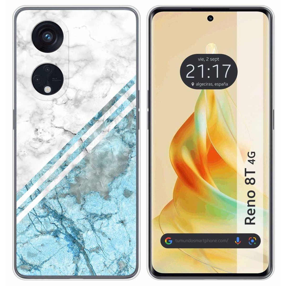 Funda Silicona para Oppo Reno 8T 4G diseño Mármol 02 Dibujos