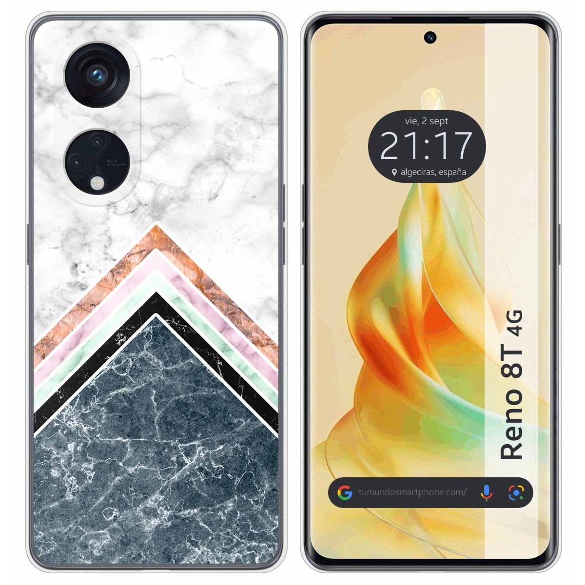Funda Silicona para Oppo Reno 8T 4G diseño Mármol 05 Dibujos