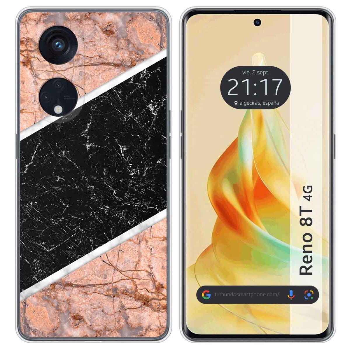 Funda Silicona para Oppo Reno 8T 4G diseño Mármol 07 Dibujos