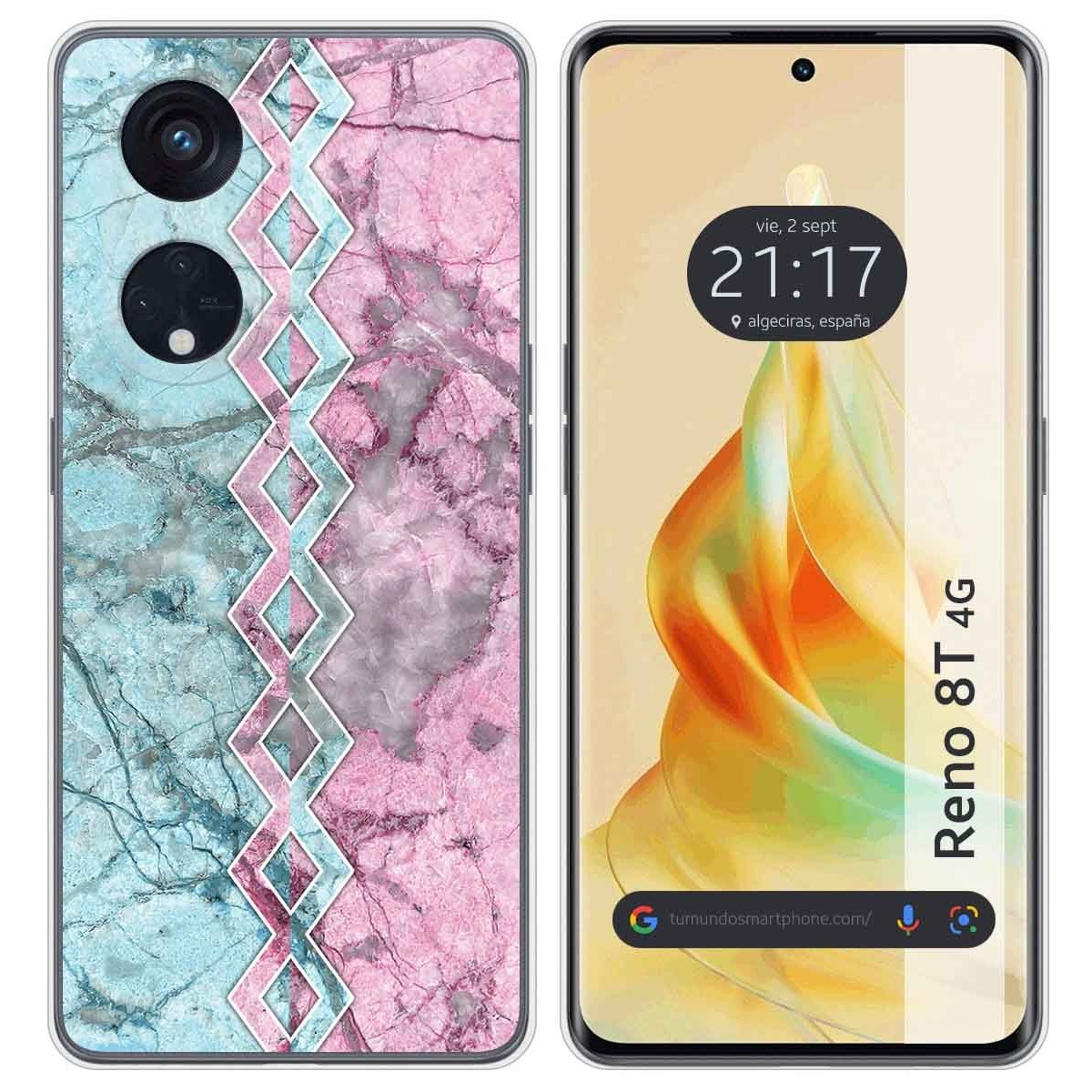 Funda Silicona para Oppo Reno 8T 4G diseño Mármol 08 Dibujos