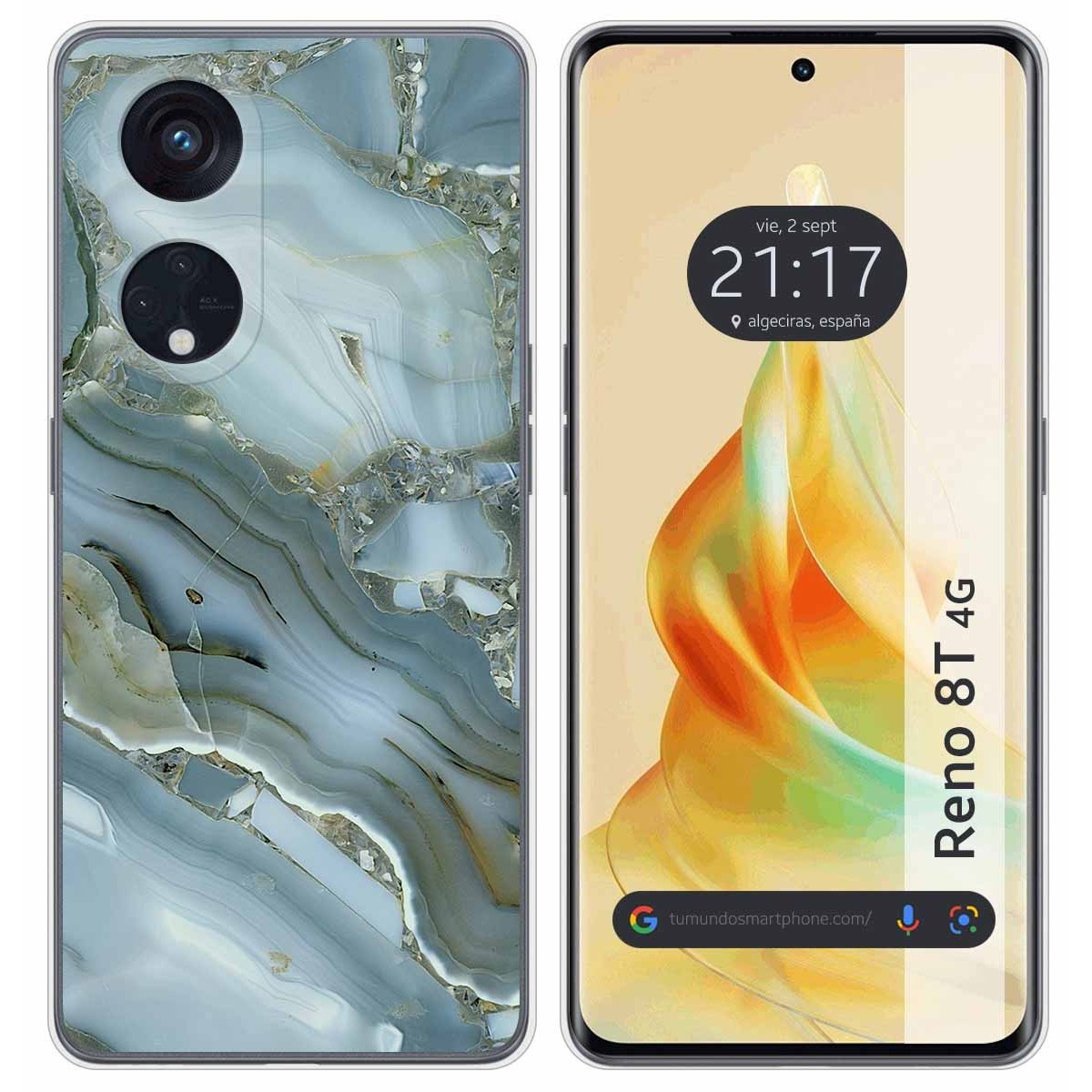Funda Silicona para Oppo Reno 8T 4G diseño Mármol 09 Dibujos