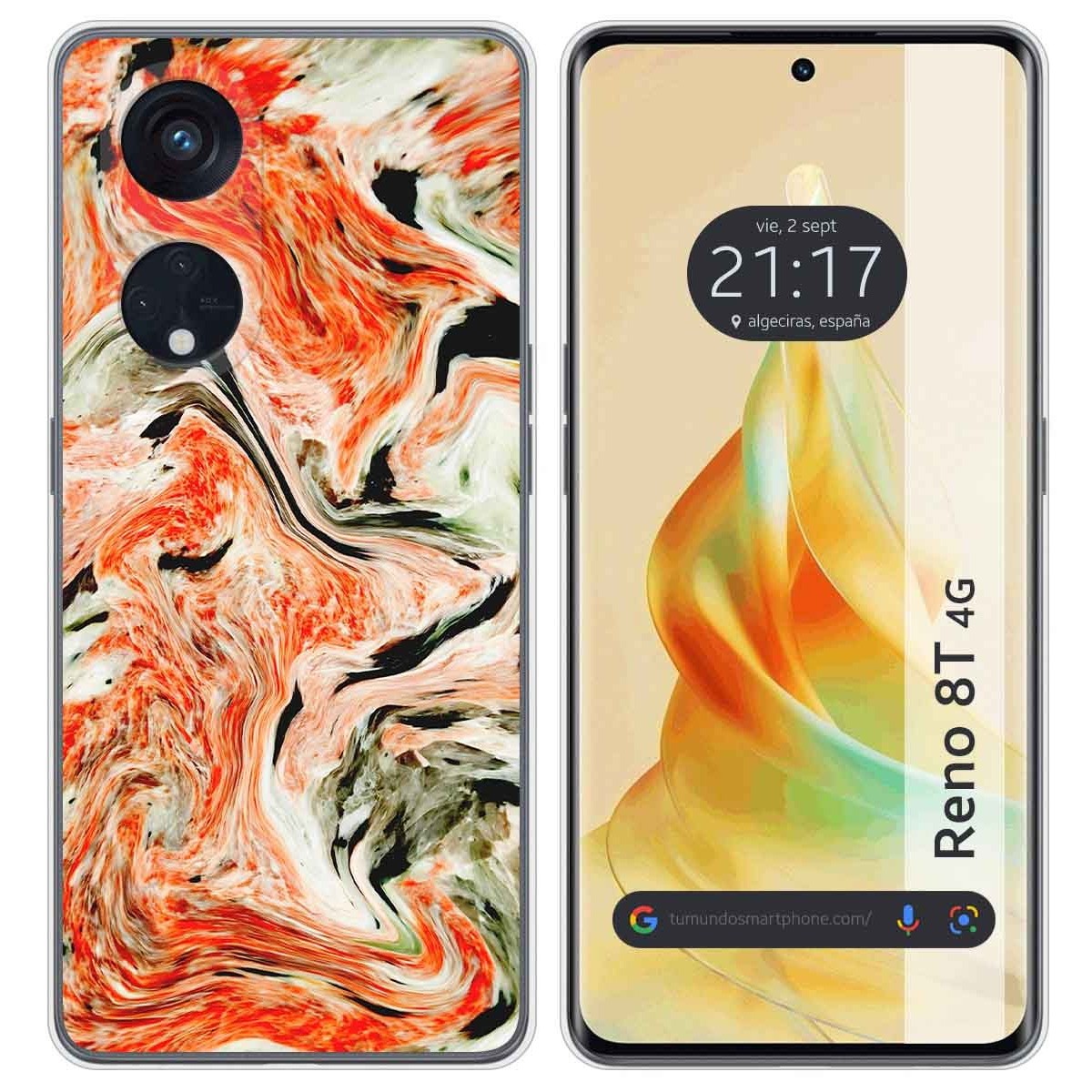 Funda Silicona para Oppo Reno 8T 4G diseño Mármol 12 Dibujos
