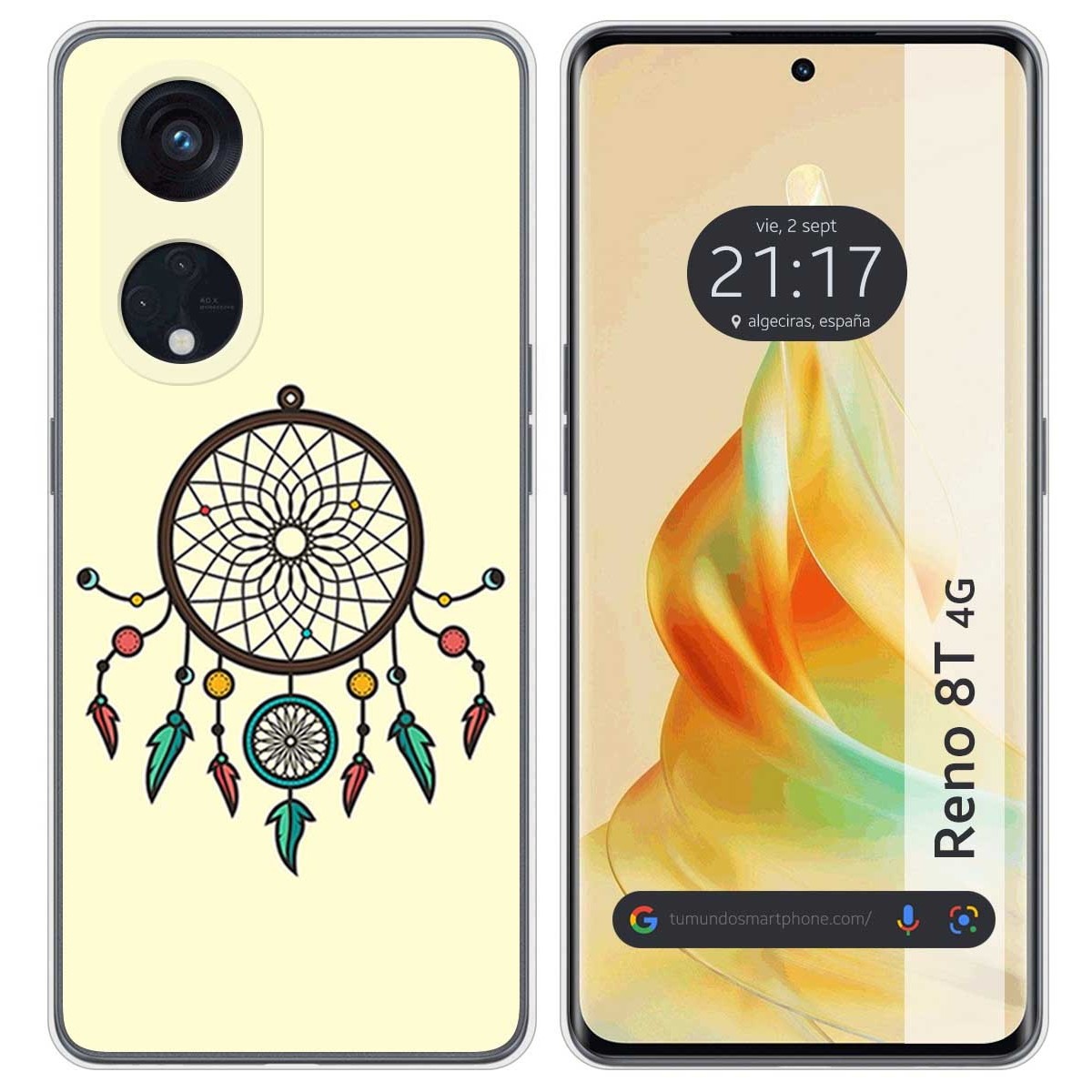 Funda Silicona para Oppo Reno 8T 4G diseño Atrapasueños Dibujos