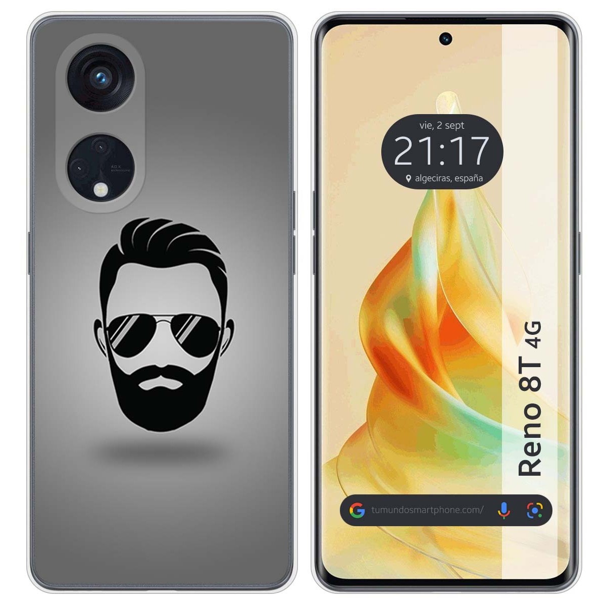 Funda Silicona para Oppo Reno 8T 4G diseño Barba Dibujos