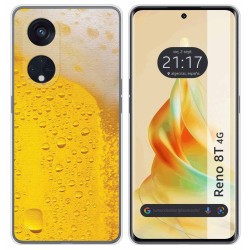 Funda Silicona para Oppo Reno 8T 4G diseño Cerveza Dibujos