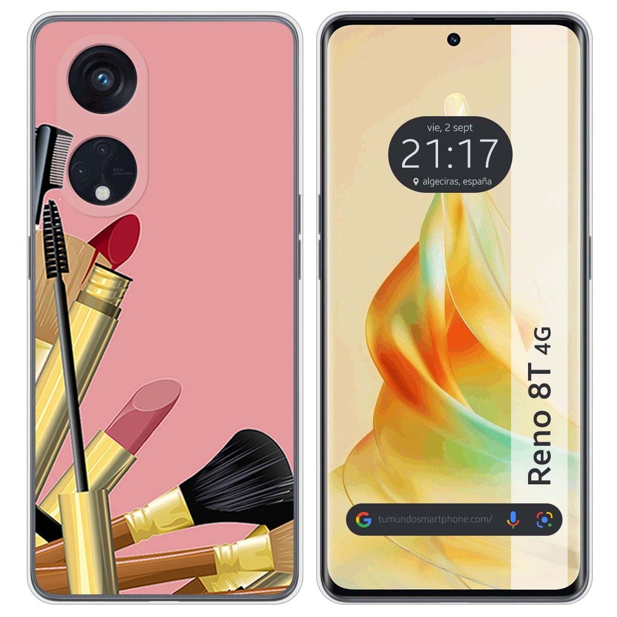 Funda Silicona para Oppo Reno 8T 4G diseño Brochas Dibujos