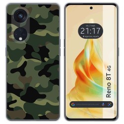 Funda Silicona para Oppo Reno 8T 4G diseño Camuflaje Dibujos