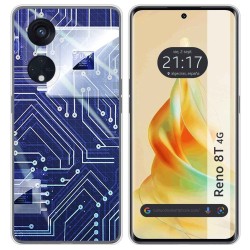 Funda Silicona para Oppo Reno 8T 4G diseño Circuito Dibujos