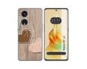 Funda Silicona para Oppo Reno 8T 4G diseño Corazones Madera Dibujos