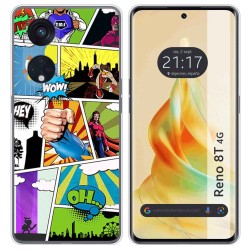 Funda Silicona para Oppo Reno 8T 4G diseño Comic Dibujos