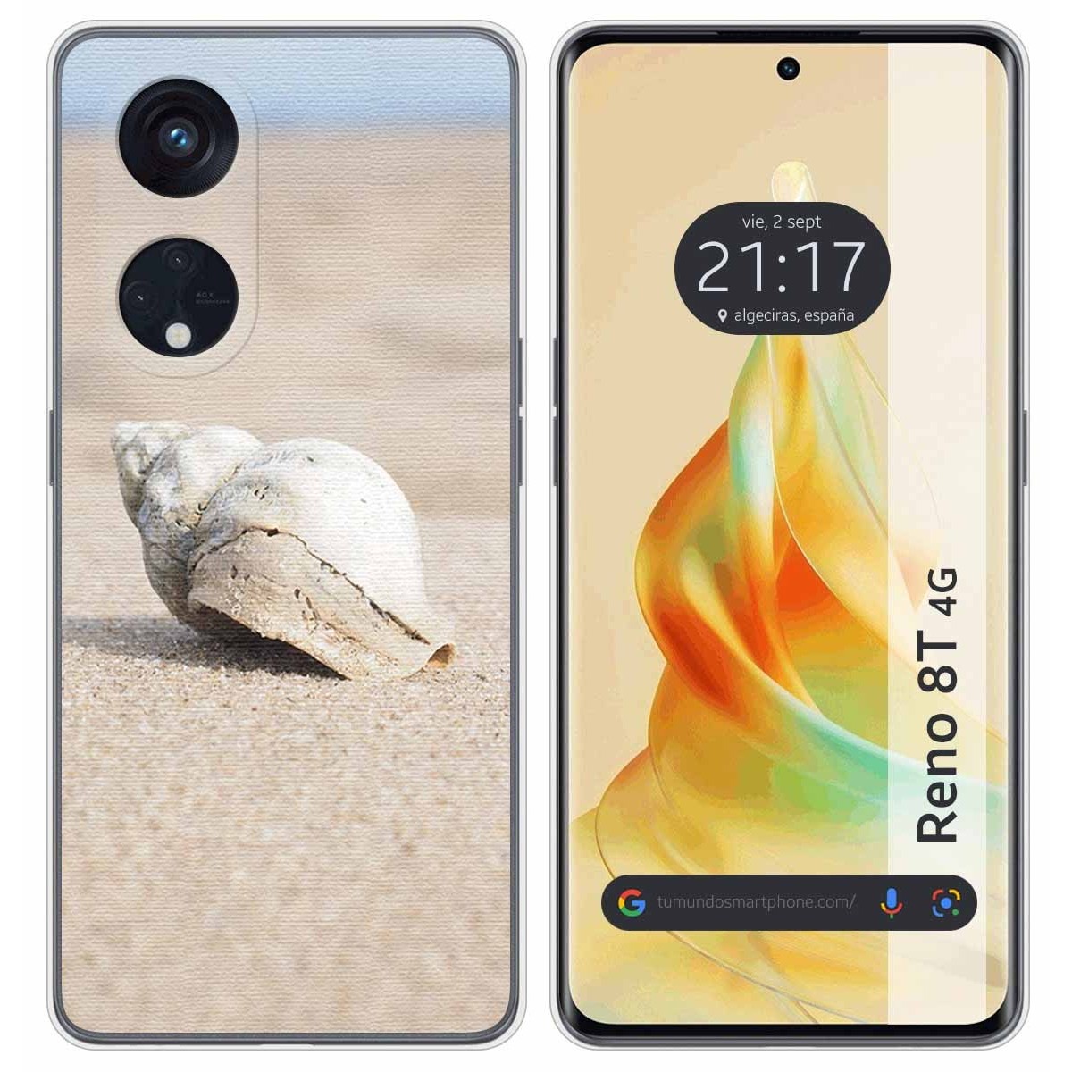 Funda Silicona para Oppo Reno 8T 4G diseño Concha Dibujos