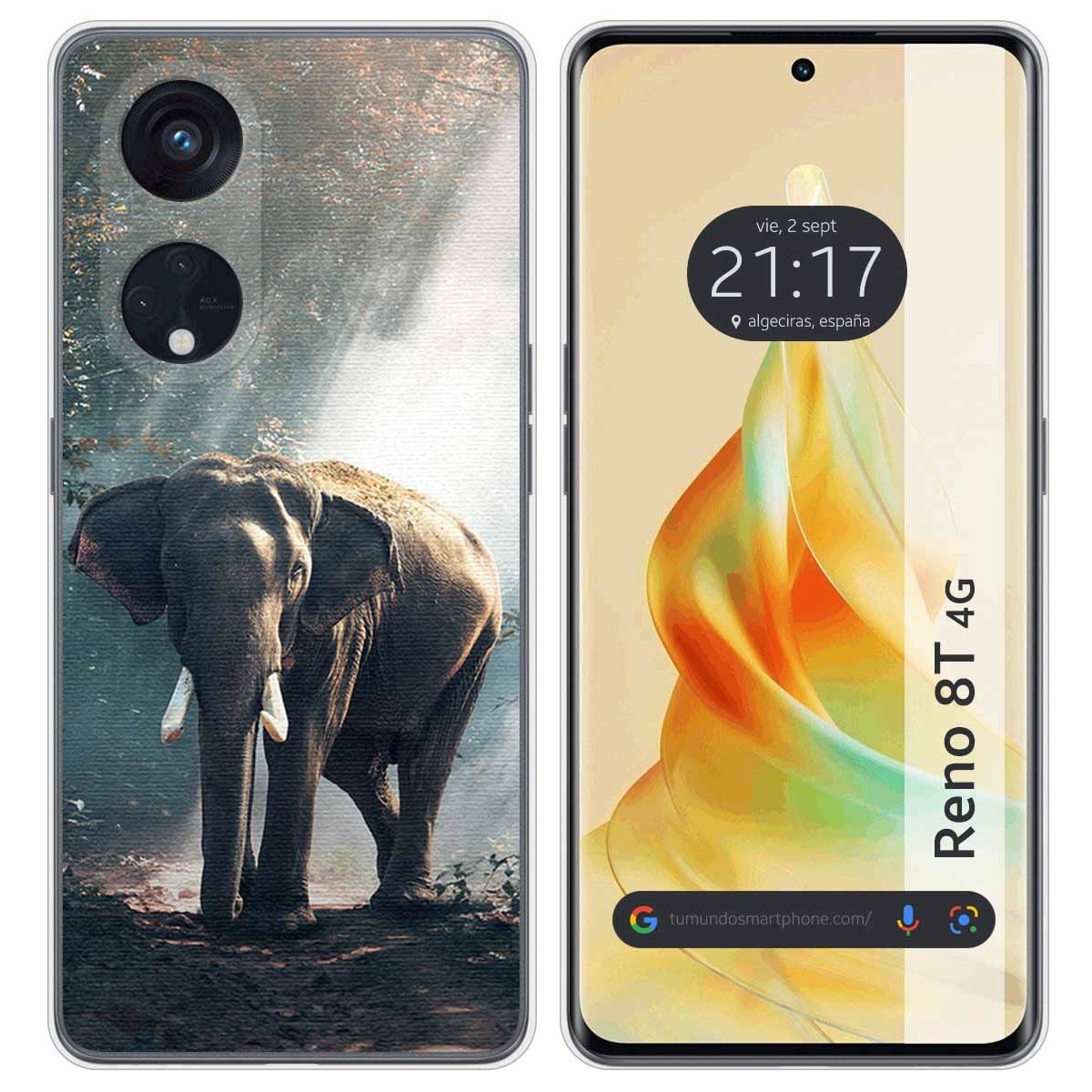Funda Silicona para Oppo Reno 8T 4G diseño Elefante Dibujos