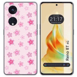 Funda Silicona para Oppo Reno 8T 4G diseño Flores Dibujos