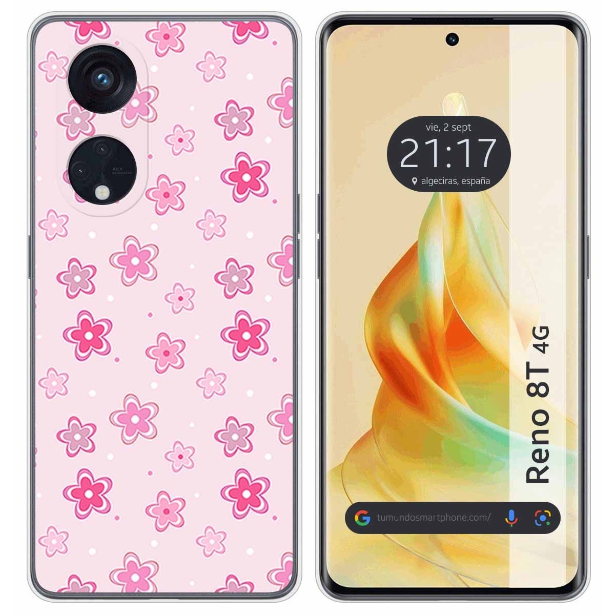 Funda Silicona para Oppo Reno 8T 4G diseño Flores Dibujos