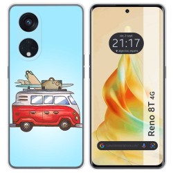 Funda Silicona para Oppo Reno 8T 4G diseño Furgoneta Dibujos