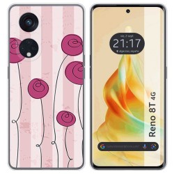 Funda Silicona para Oppo Reno 8T 4G diseño Flores Vintage Dibujos