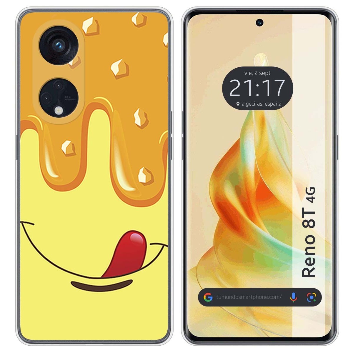 Funda Silicona para Oppo Reno 8T 4G diseño Helado Vainilla Dibujos
