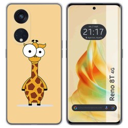 Funda Silicona para Oppo Reno 8T 4G diseño Jirafa Dibujos