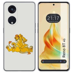 Funda Silicona para Oppo Reno 8T 4G diseño Leones Dibujos