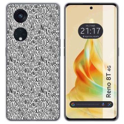 Funda Silicona para Oppo Reno 8T 4G diseño Letras Dibujos