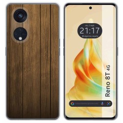 Funda Silicona para Oppo Reno 8T 4G diseño Madera Dibujos
