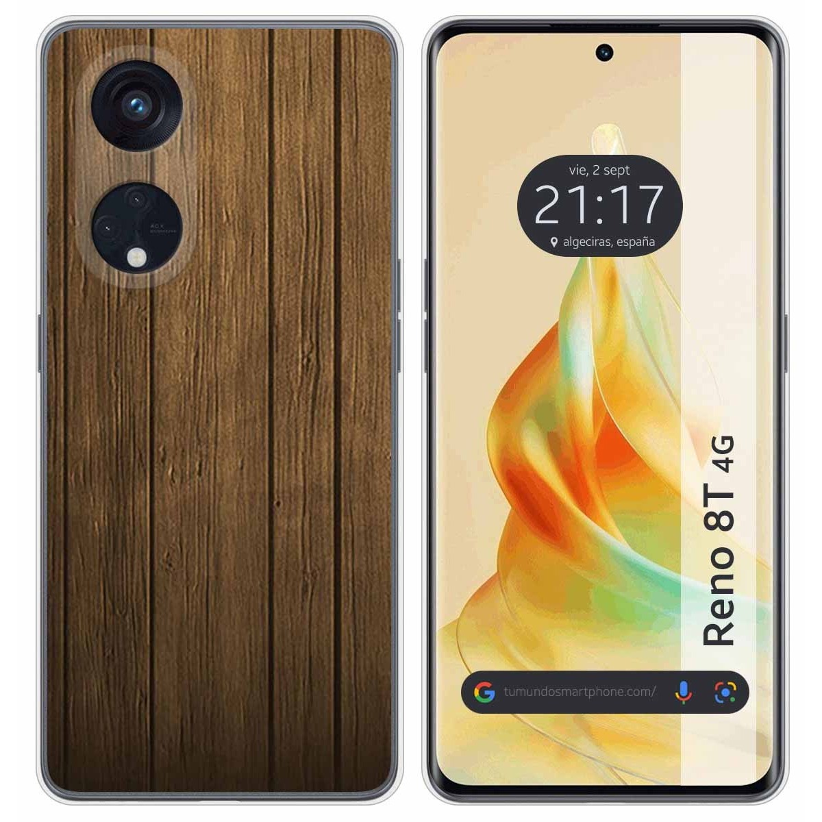 Funda Silicona para Oppo Reno 8T 4G diseño Madera Dibujos