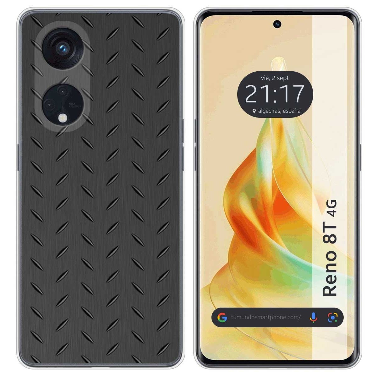 Funda Silicona para Oppo Reno 8T 4G diseño Metal Dibujos