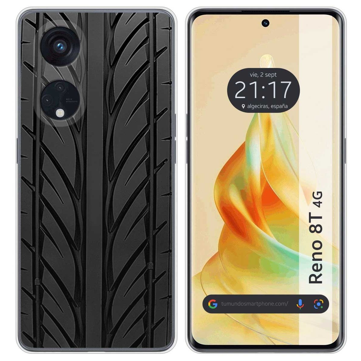 Funda Silicona para Oppo Reno 8T 4G diseño Neumatico Dibujos
