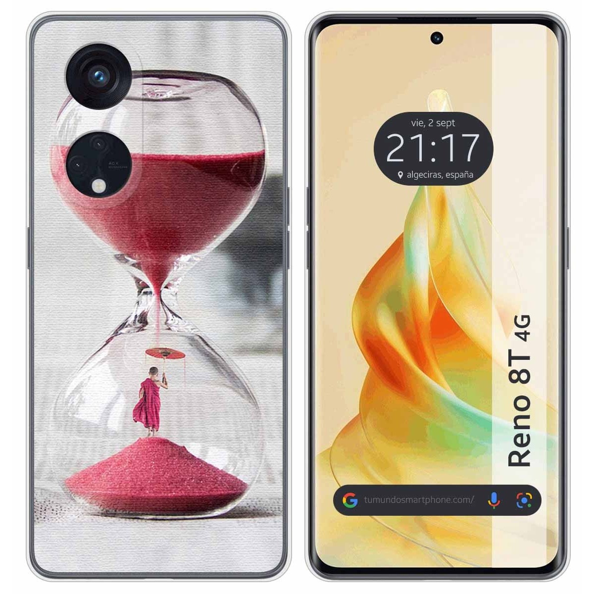 Funda Silicona para Oppo Reno 8T 4G diseño Reloj Dibujos