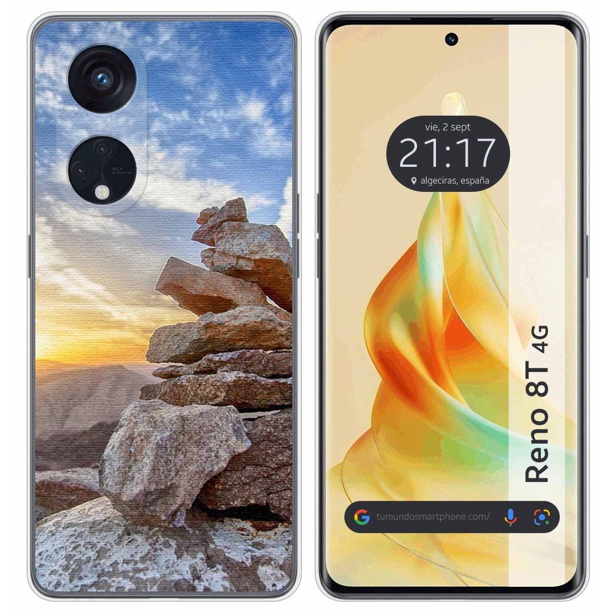Funda Silicona para Oppo Reno 8T 4G diseño Sunset Dibujos