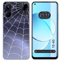 Funda Silicona Transparente para Realme 10 4G diseño Araña Dibujos