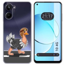 Funda Silicona Transparente para Realme 10 4G diseño Avestruz Dibujos