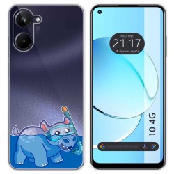 Funda Silicona Transparente para Realme 10 4G diseño Hipo Dibujos