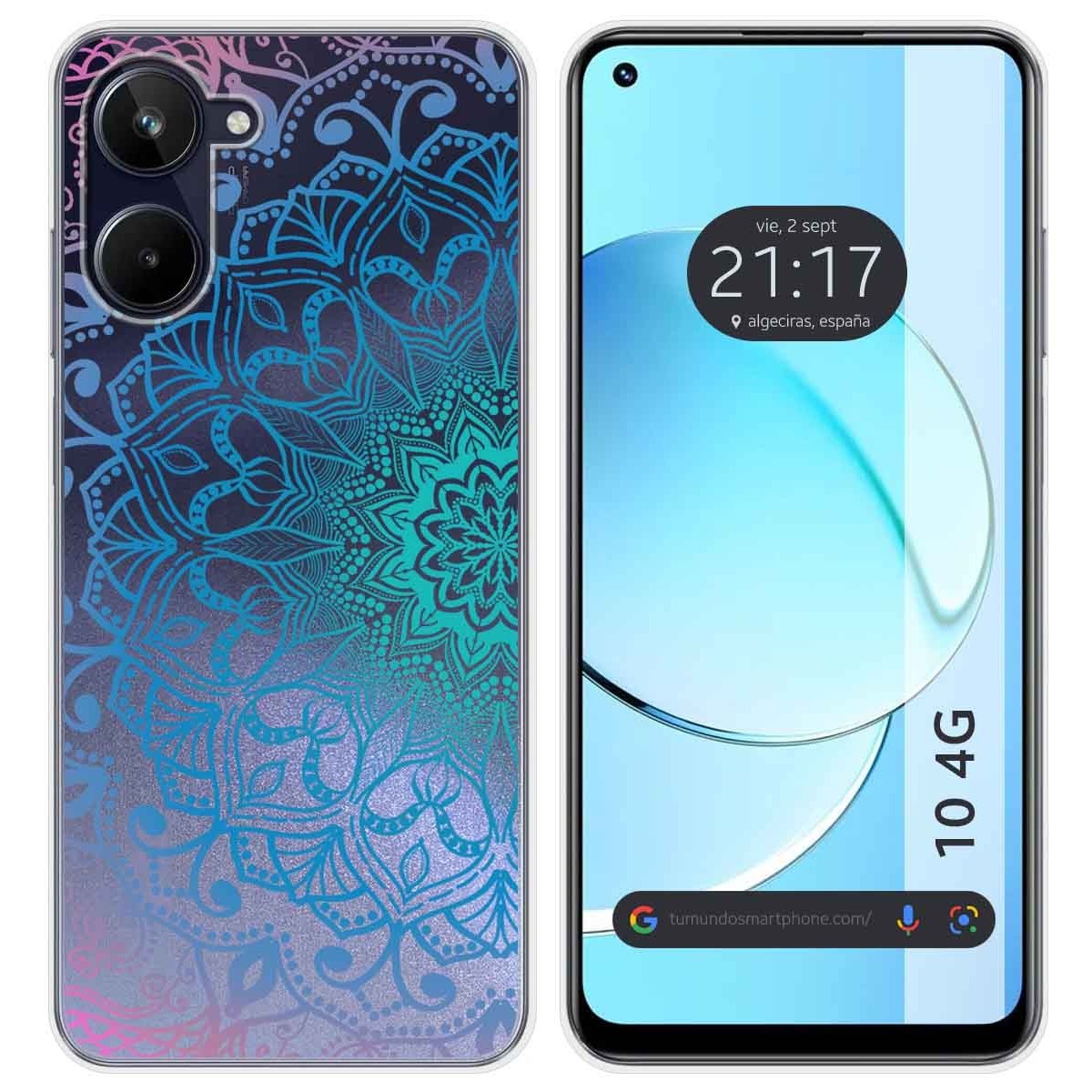 Funda Silicona Transparente para Realme 10 4G diseño Mandala Dibujos