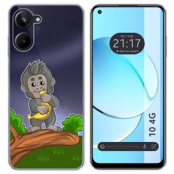 Funda Silicona Transparente para Realme 10 4G diseño Mono Dibujos