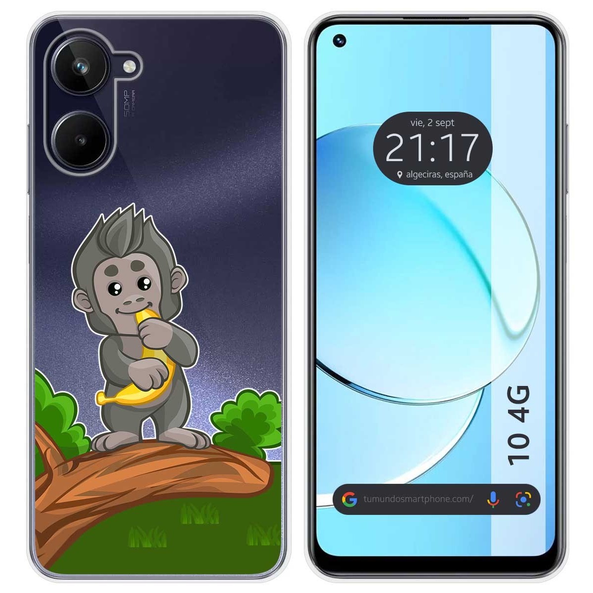 Funda Silicona Transparente para Realme 10 4G diseño Mono Dibujos
